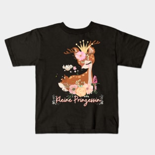 Reh Kleine Prinzessin Blumen Süß Kids T-Shirt